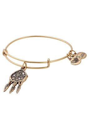 Alex and Ani Gold Dreamcatcher Charm Bangle Bracelet - Gold